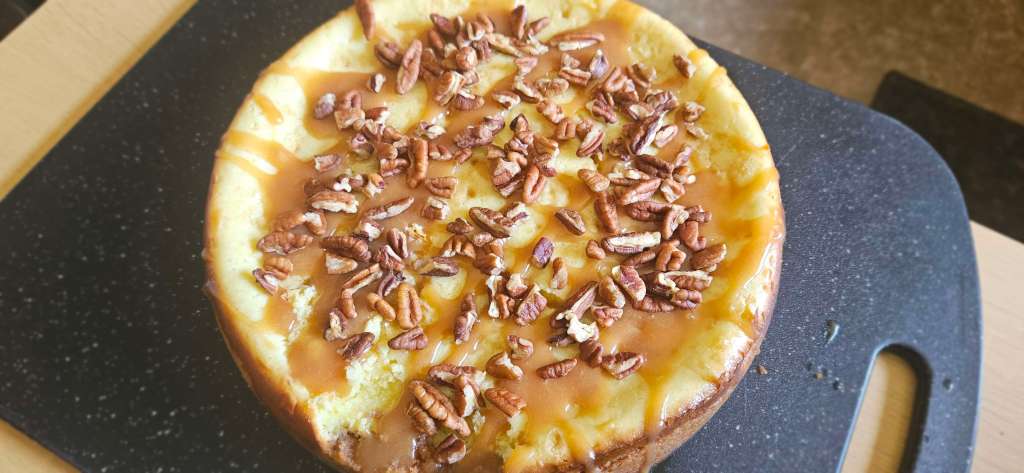 A basic cheesecake that is made from the recipe on the page