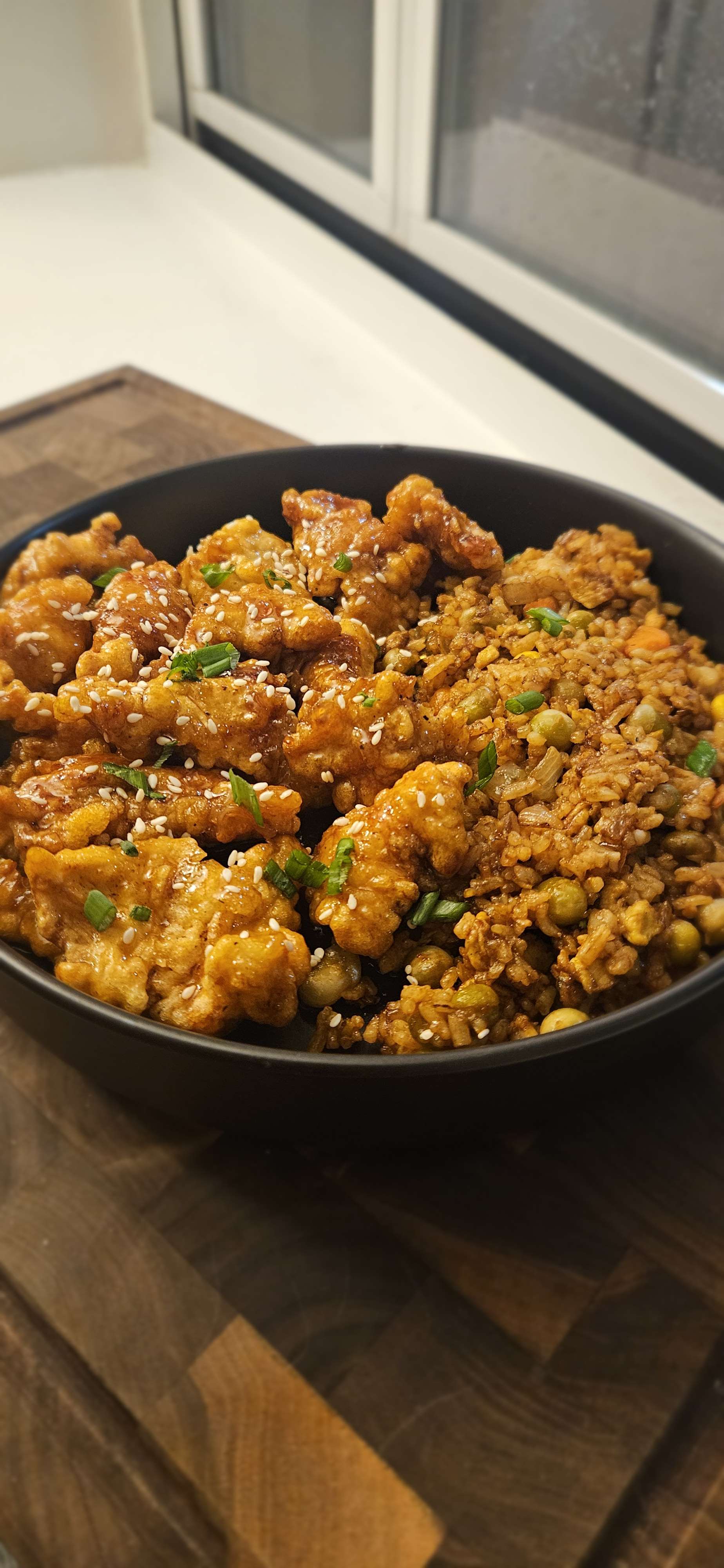 Honey Garlic Chicken with Egg Fried Rice